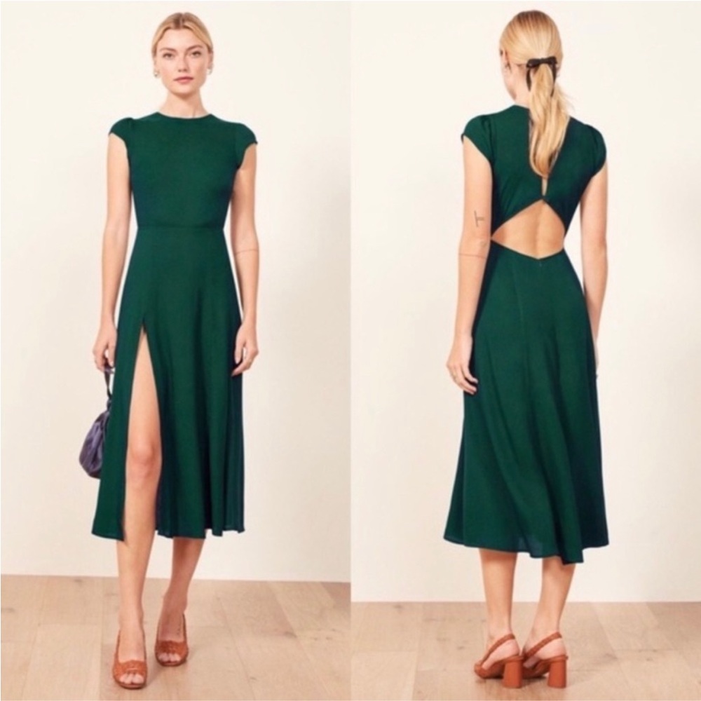 Reformation emerald dress! Like new!